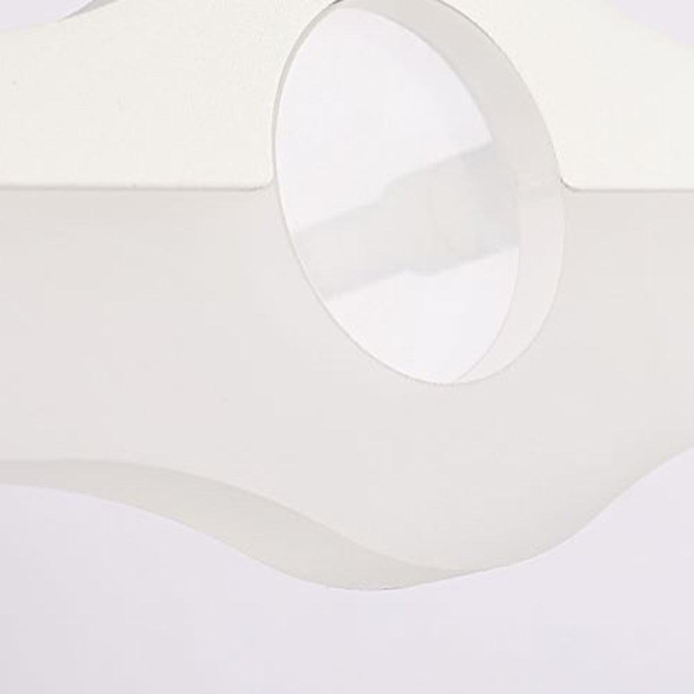 Close-up of Leigh metal acrylic wall lamp shade.