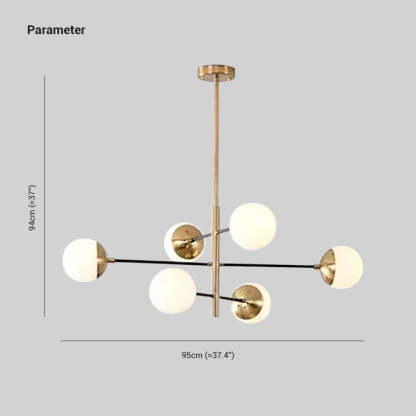 Valentina Nordic pendant light dimensions, 95cm wide
