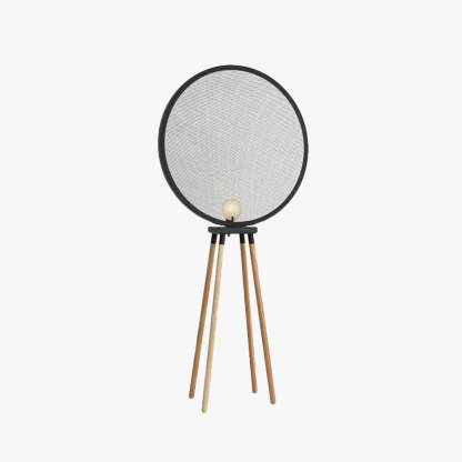 Cooley floor lamp: Minimalist design with wood and metal.