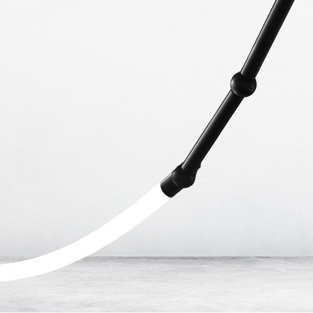 Modern Pendant Light: Edge Linear Design in Black Metal