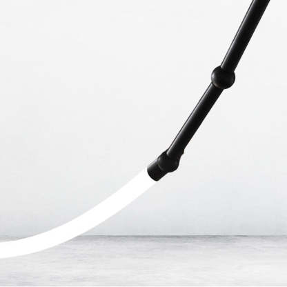 Modern Pendant Light: Edge Linear Design in Black Metal