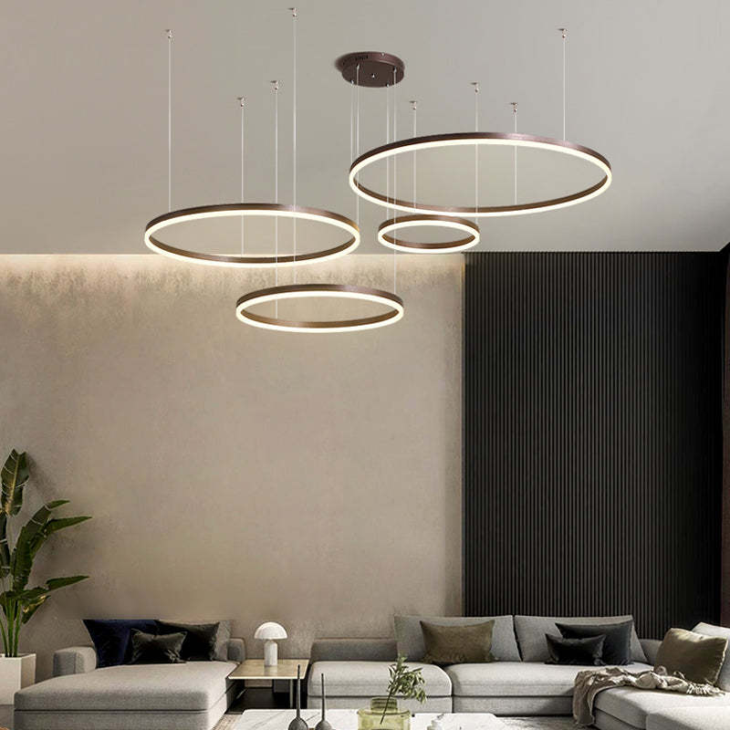 Arisha Modern Circle LED Pendant Lights for Living Room Arisha Modern Pendant Light Tir-Circle Metal