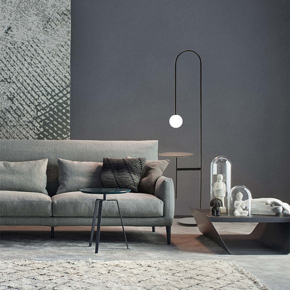 Valentina Floor Lamp with side table in modern living room