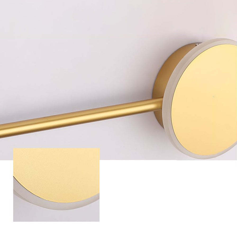 Gold Edge Round Linear Metal Wall Lamp Detail