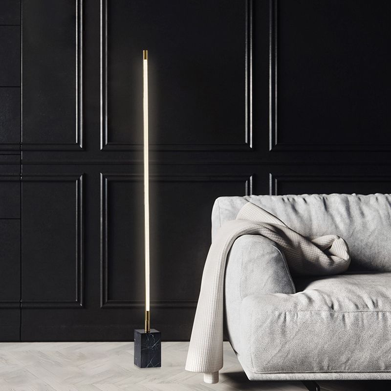 Minimalist Edge floor lamp near sofa