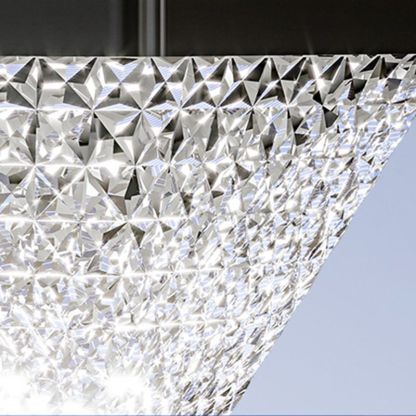 Riley outdoor floor lamp, geometric acrylic close-up