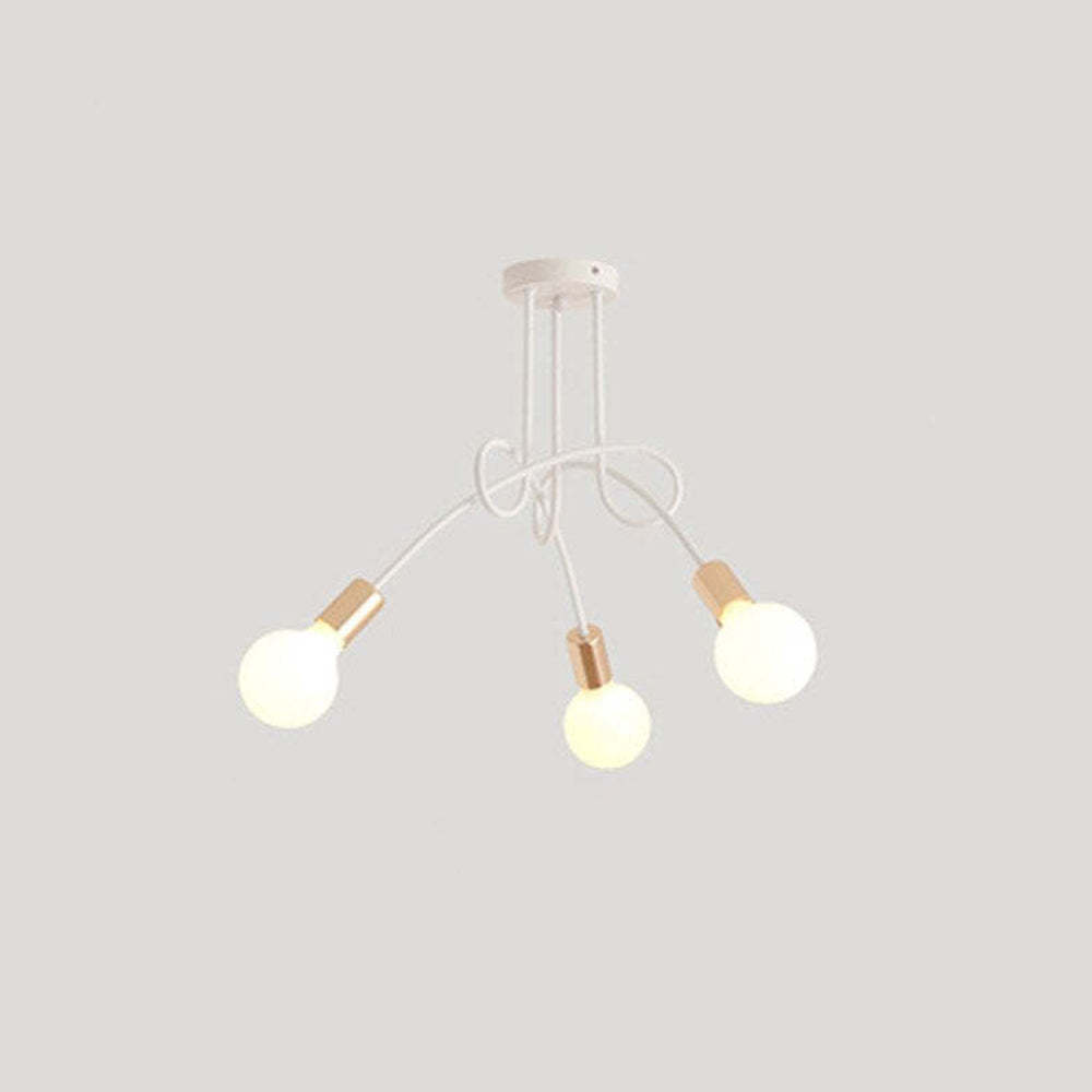 White Valentina Ceiling Light with LED Bulbs