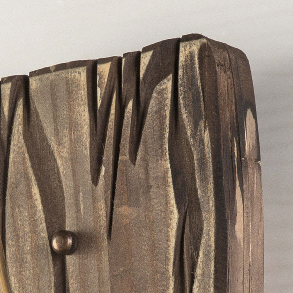 Rustic Wooden Austin Wall Lamp Detail