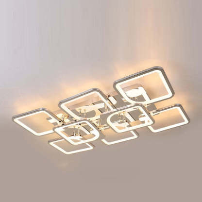 Lacey Modern Square Flush Mount Ceiling Light, LED Fixture