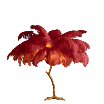 O'Moore Nordic Luxury Unique Ostrich Feather Floor Lamp/Table Lamp