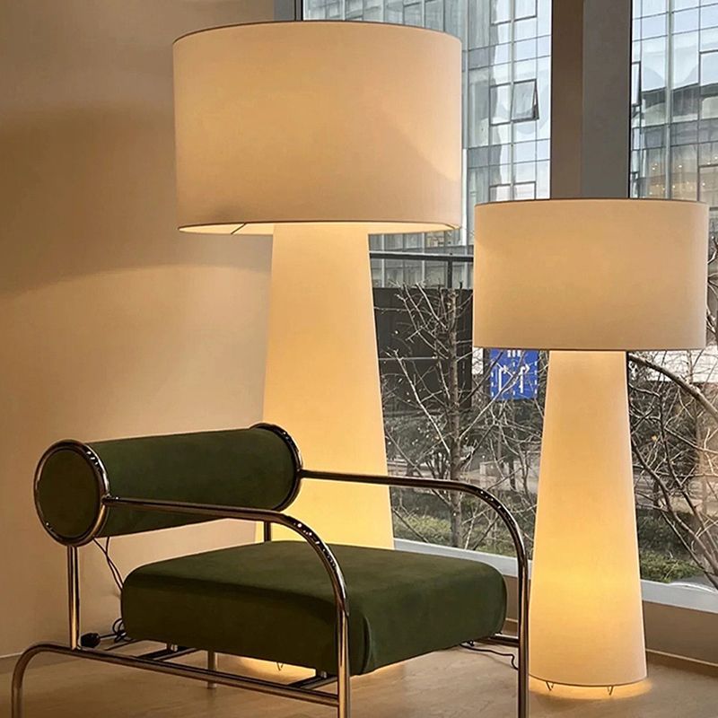Eryn Fabric Floor Lamps with modern chair, Las Sola