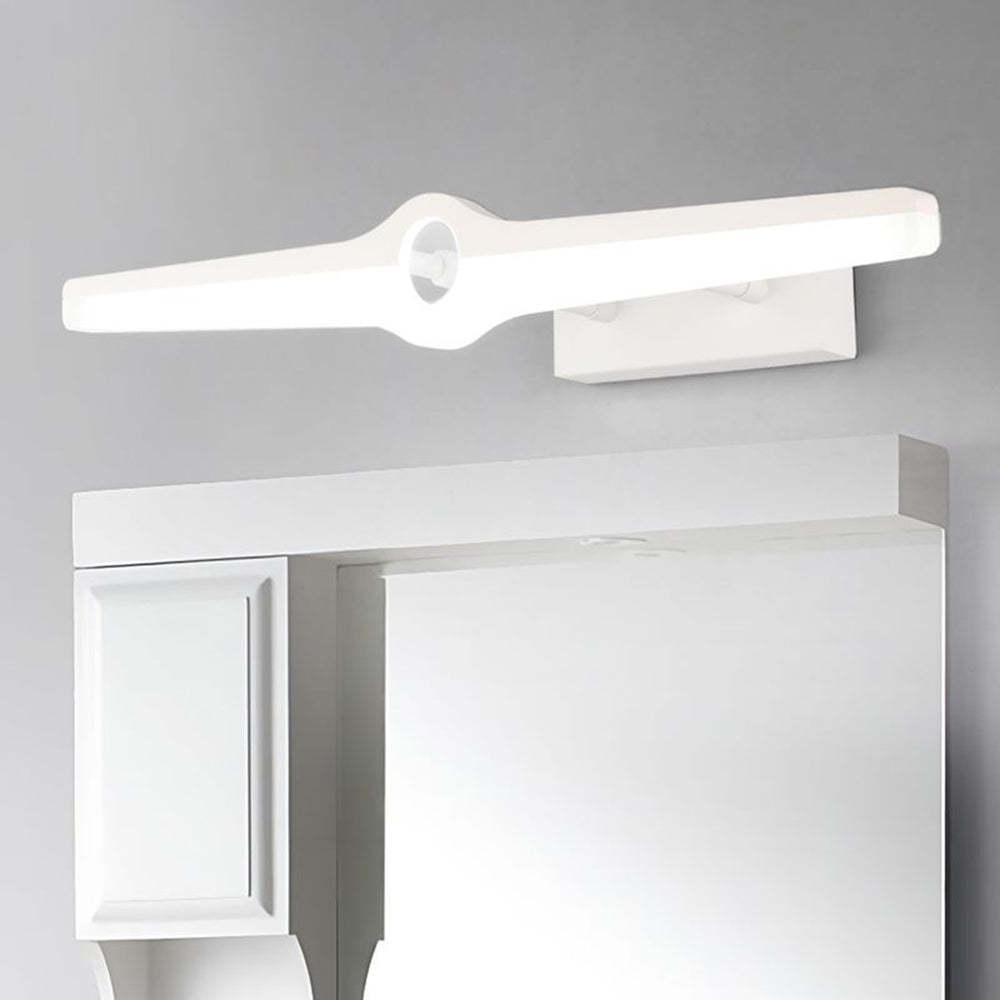 Leigh metal acrylic wall lamp above bathroom mirror