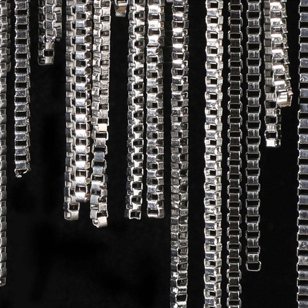 Silver metal chain detail, Colon wall lamp