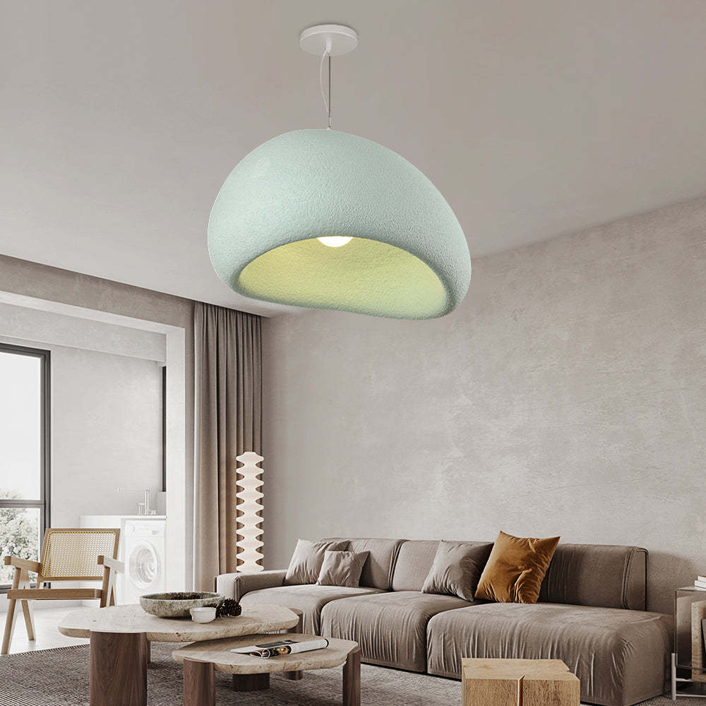Blue Byers Pendant Light in Modern Living Room Byers Wabi-Sabi Spherical Cloud Pendant Light
