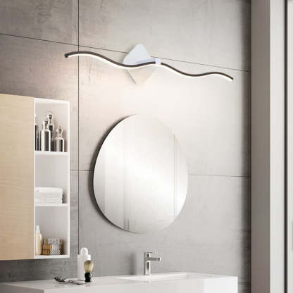 Louise Wave Wall Lamp in modern bathroom, Las Sola
