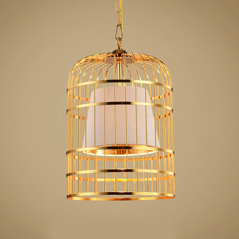 Gold Bird Cage Pendant Light, Alessio Vintage Lighting
