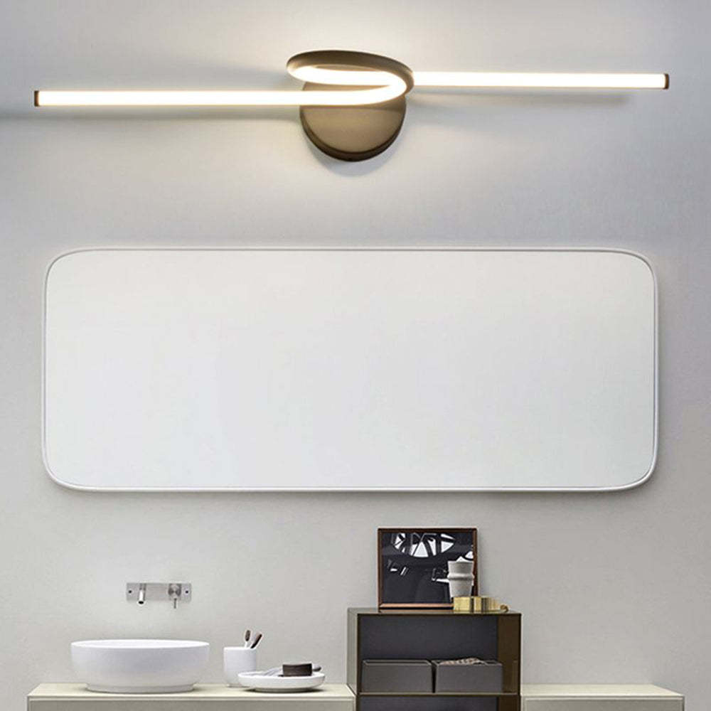 Leigh Brass Vanity Wall Lamp over Mirror
