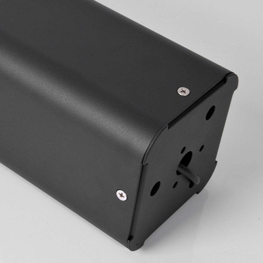 Pena Outdoor Path Light detail, black metal finish