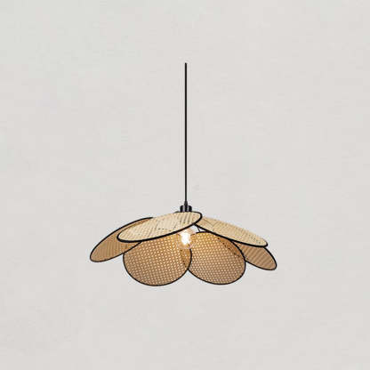 Ritta flower rattan pendant light, Las Sola