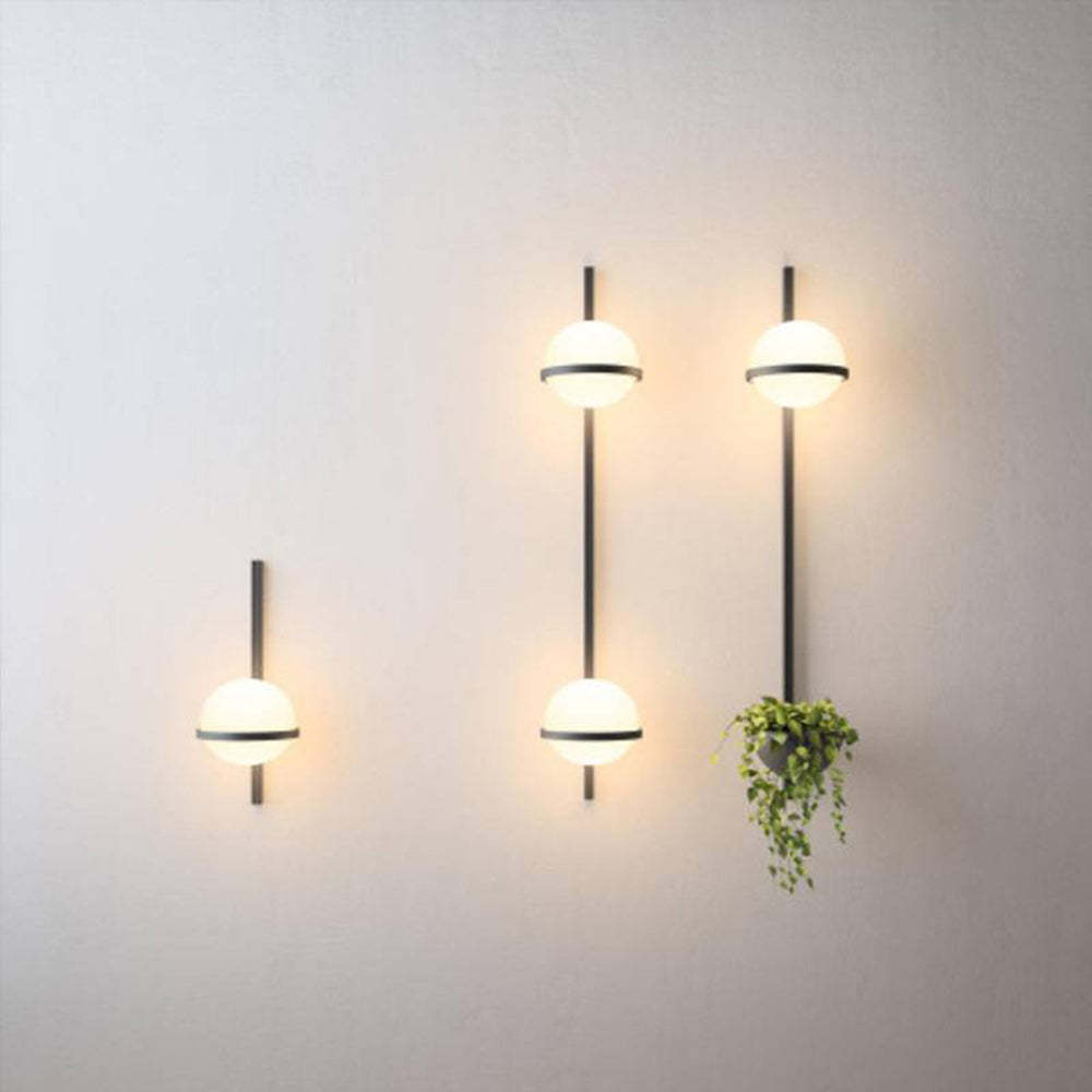 Valentina Modern Wall Lamp, three wall lamps with hanging plant