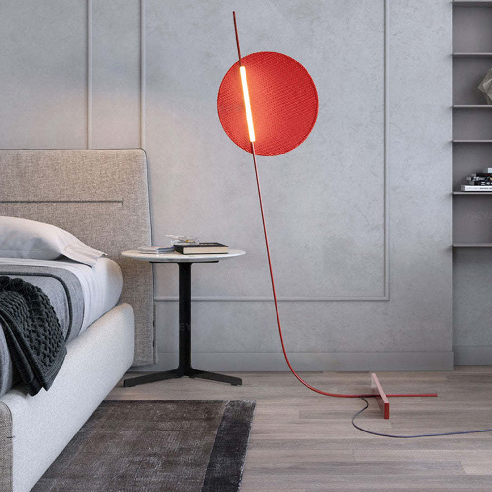 Red Elif floor lamp, postmodern bedroom lighting