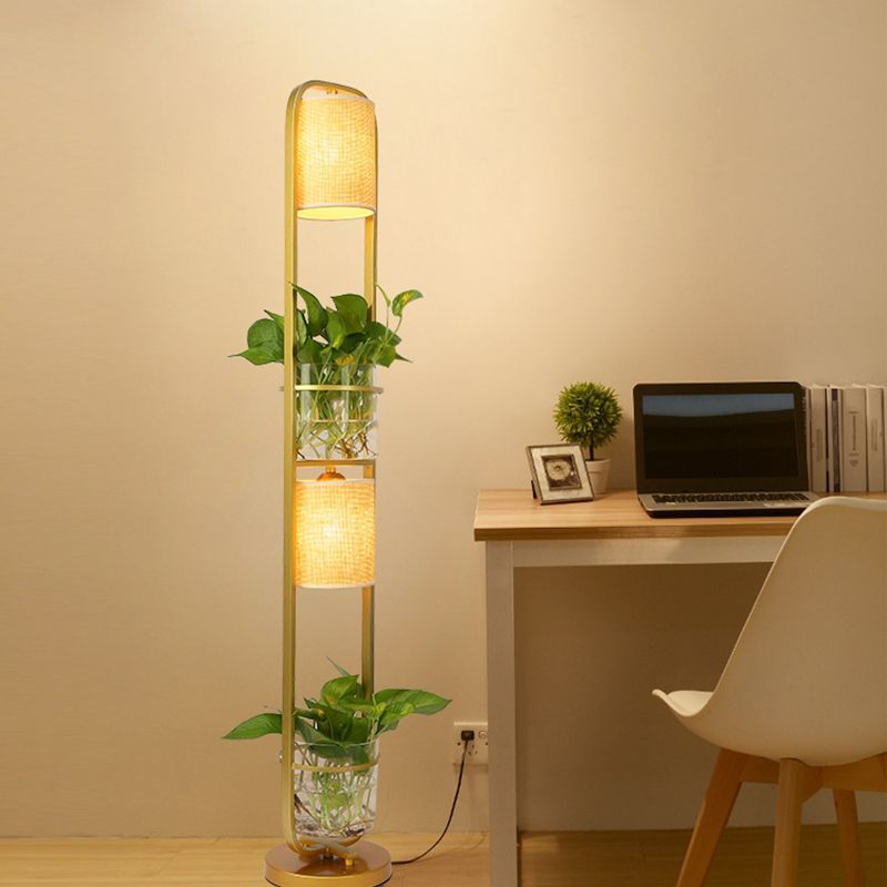 Eryn Floor Lamp with Planters - Sustainable Home Lighting
