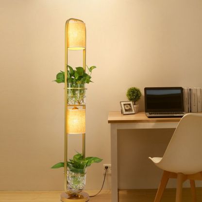 Eryn Floor Lamp with Planters - Sustainable Home Lighting