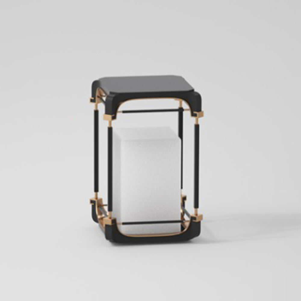 Las Sola Orr Cuboid Outdoor Lamp - modern black frame