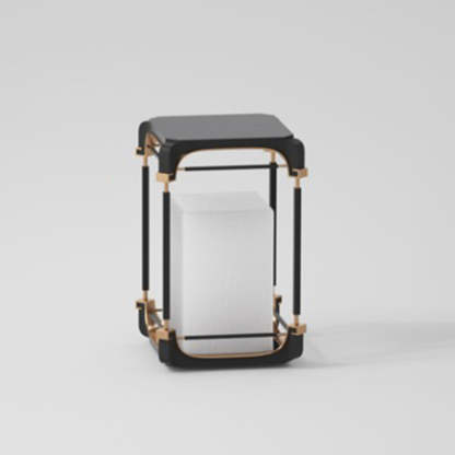 Las Sola Orr Cuboid Outdoor Lamp - modern black frame