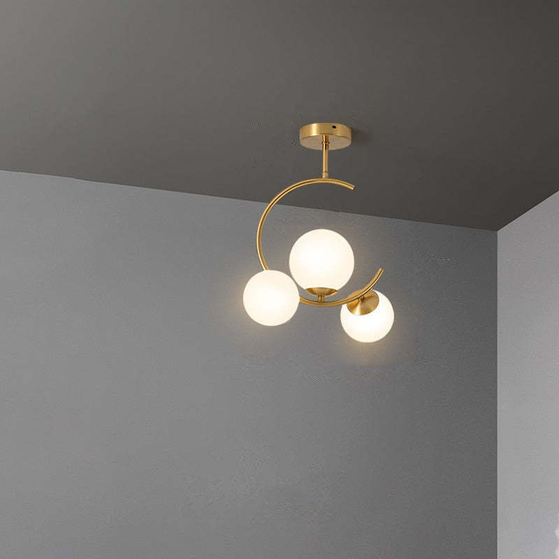 Valentina Modern Pendant Light with Globe Shades, 3-Light Design