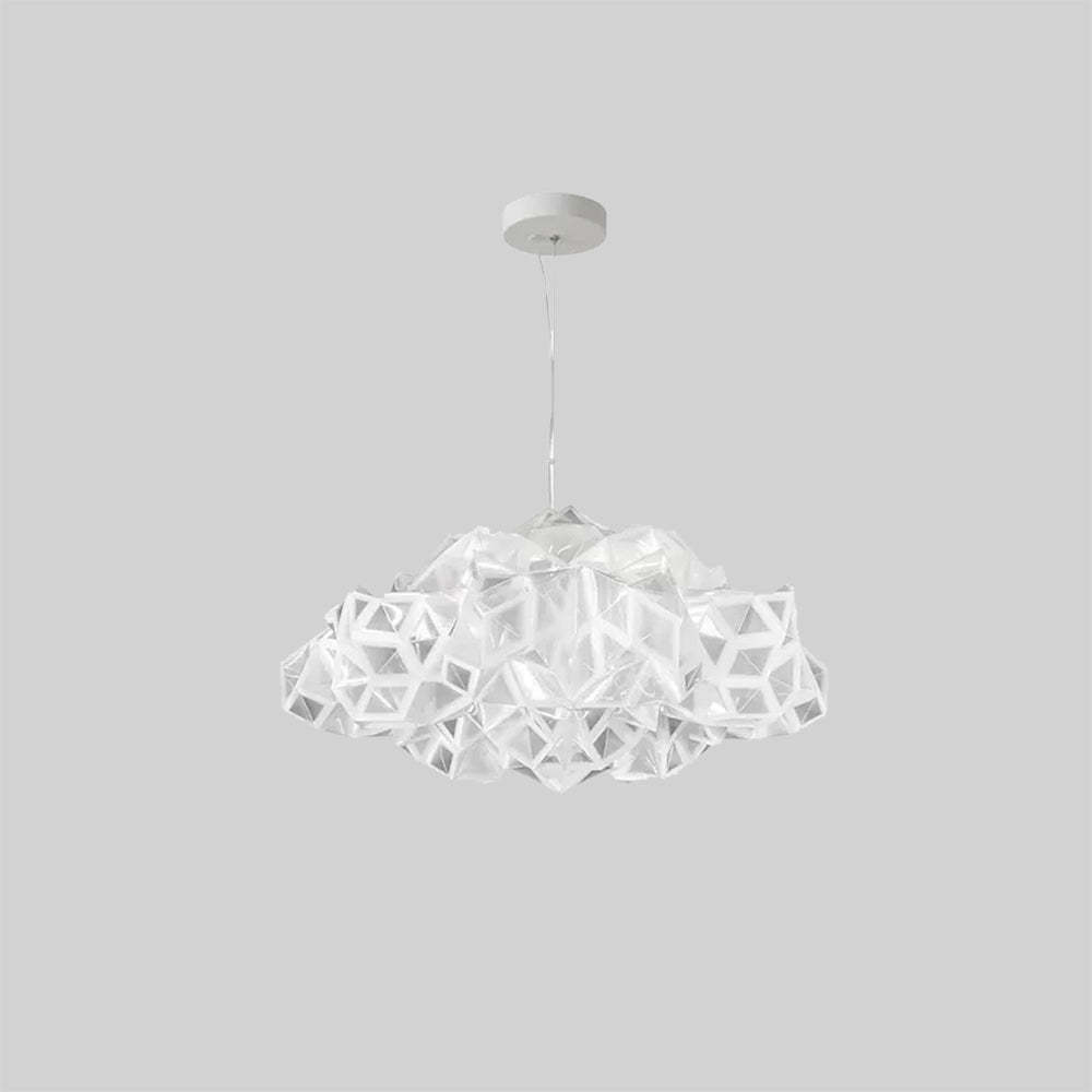 Bella acrylic pendant light, diamond cloud design by Las Sola