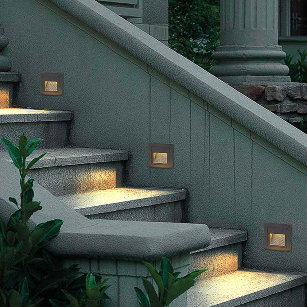 Orr Square Step Lights illuminating outdoor stairs