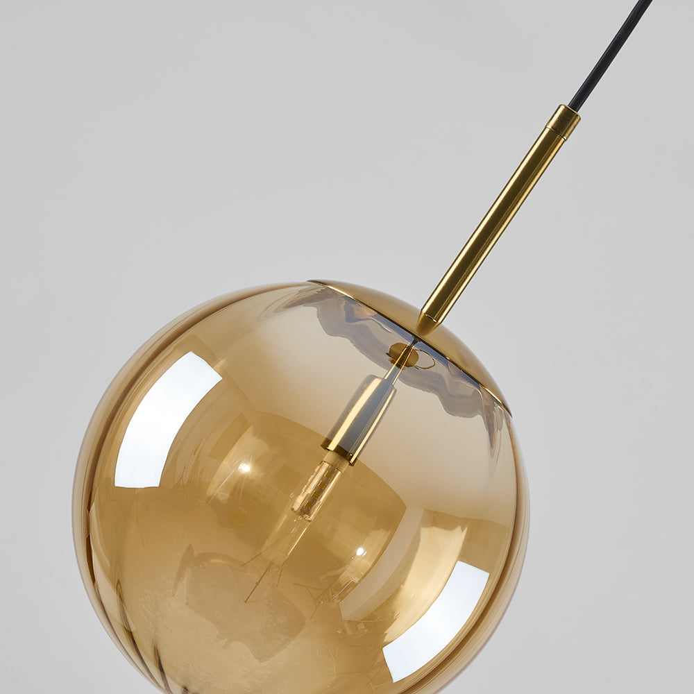 Hailie amber bubble pendant light. Las Sola modern lighting.