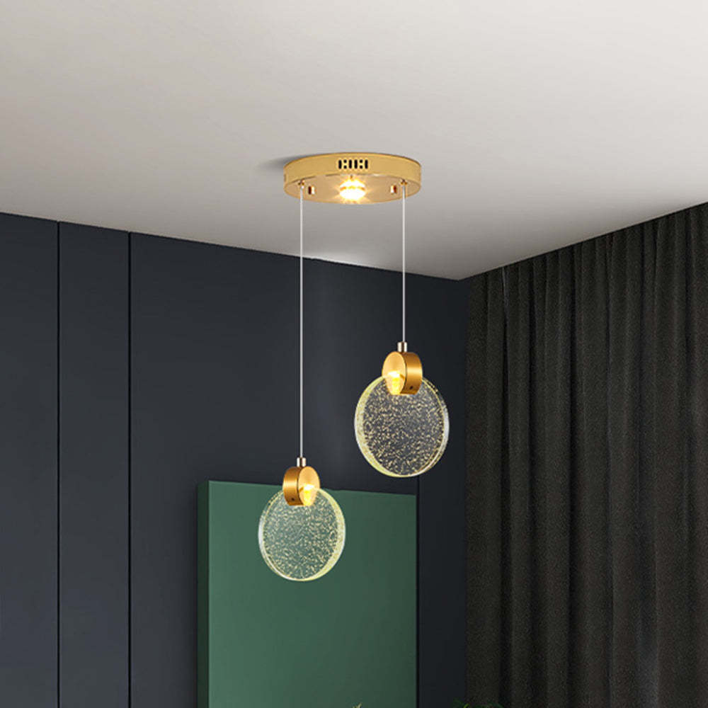 Kristy Chandelier - Crystal disc pendant lights