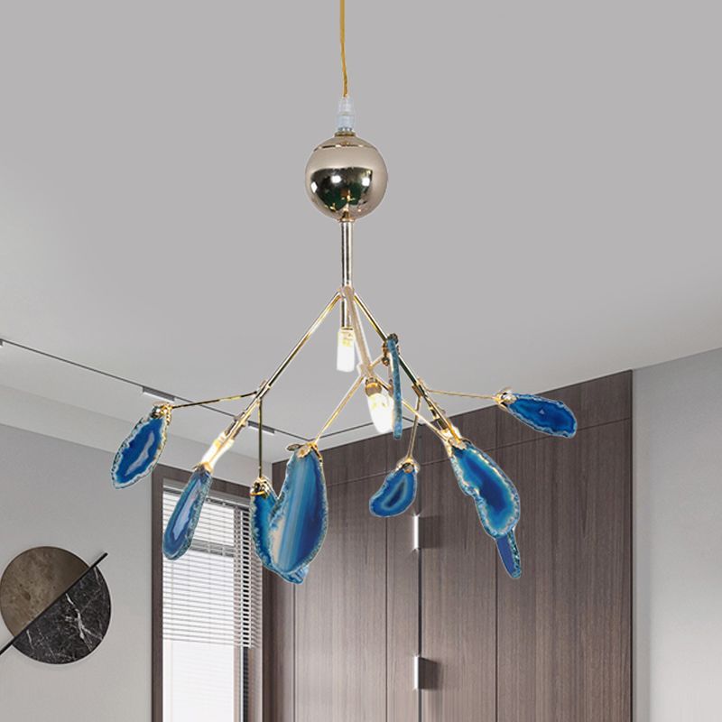 Javon Blue Agate Pendant Light in Dining Room