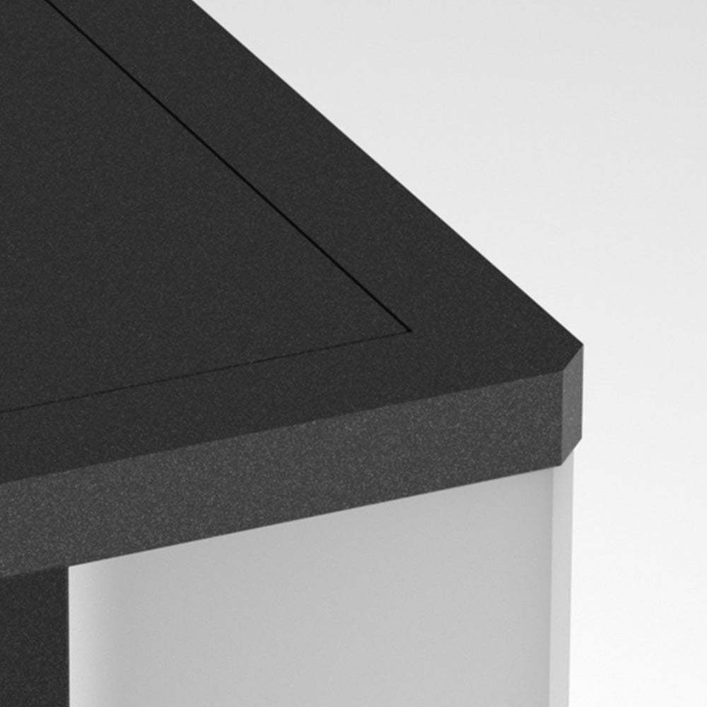 Close-up detail of metal outdoor light post