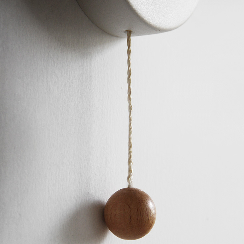 Morandi Wall Lamp pull string detail, bedroom lighting
