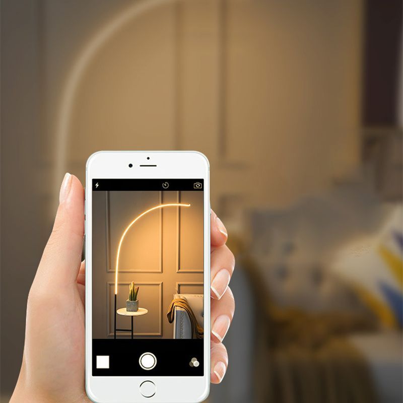 Edge Floor Lamp with Marble Table and Cactus Edge Floor Lamp Bedside Table Modern Marble Acrylic Bedroom