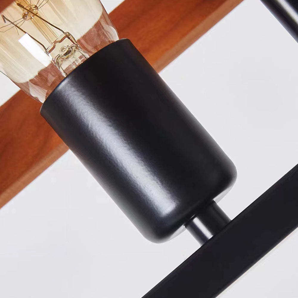 Metal and Wood Alessio Industrial Pendant Light Bulb Holder