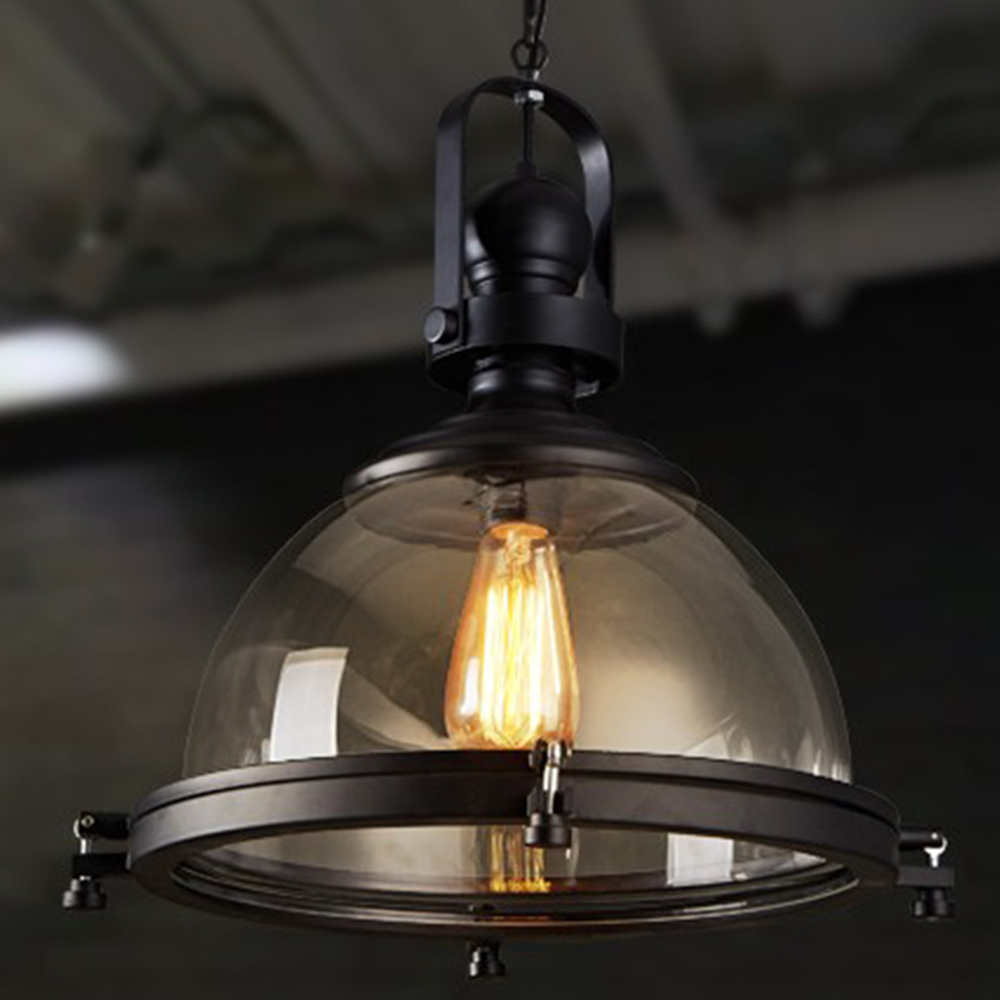 Vintage glass pendant light, Alessio style