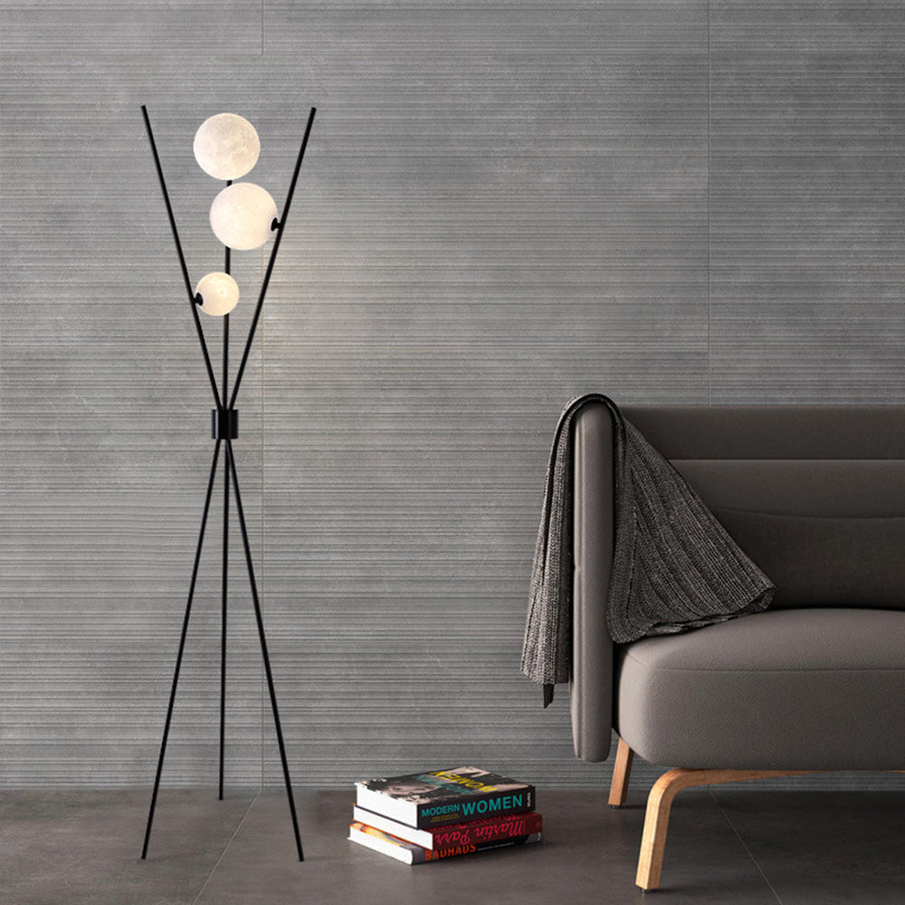 Valentina Tripod Floor Lamp/Table Lamp, Metal/Acrylic