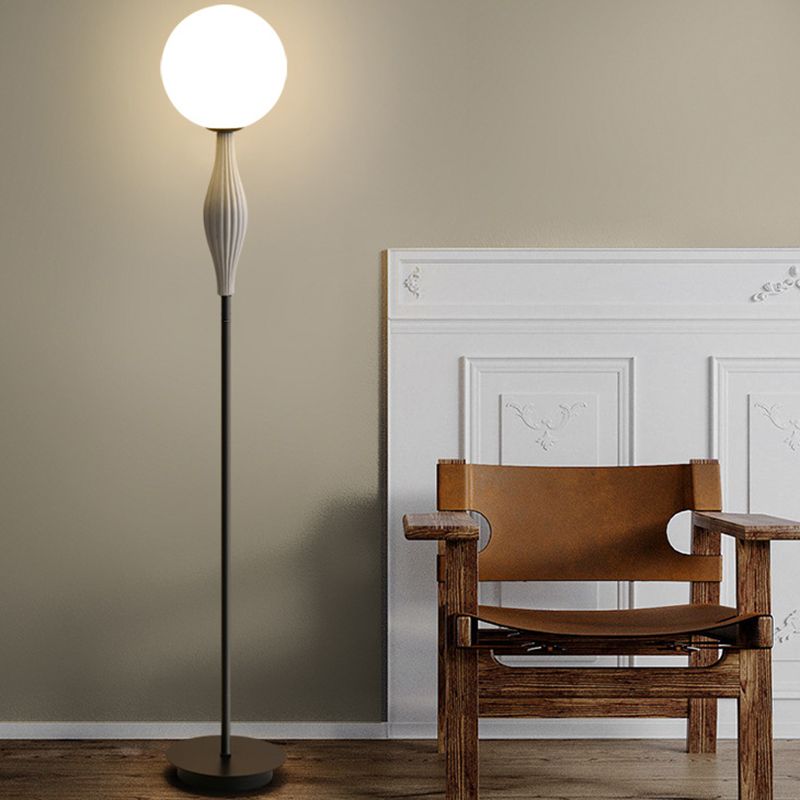 Valentina floor lamp in a modern bedroom setting