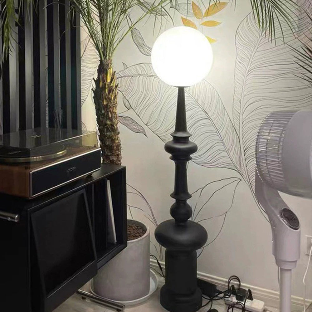 Salgado Retro Floor Lamp in living room with record player - Lassola