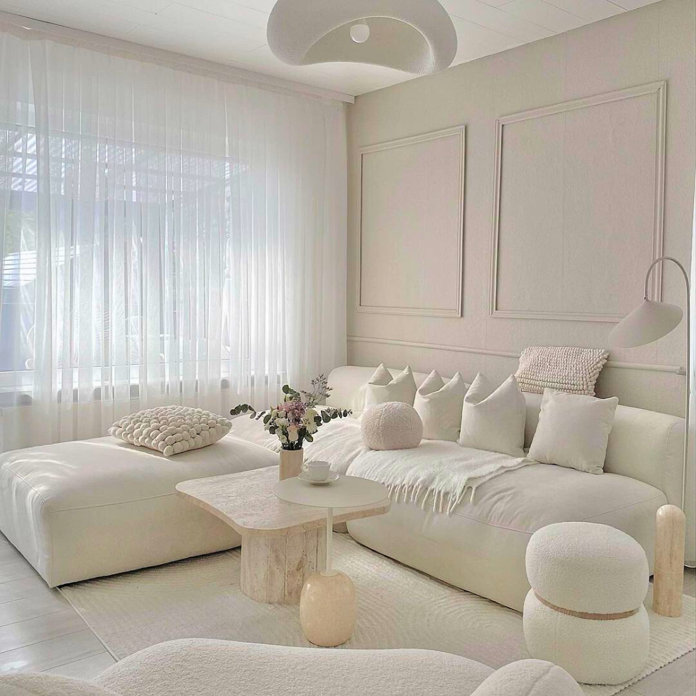 Byers Cloud Pendant Light in minimalist living room