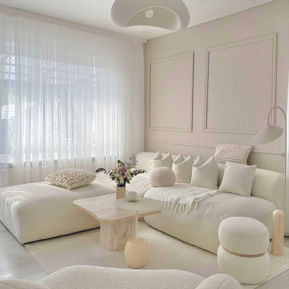 Byers Cloud Pendant Light in minimalist living room