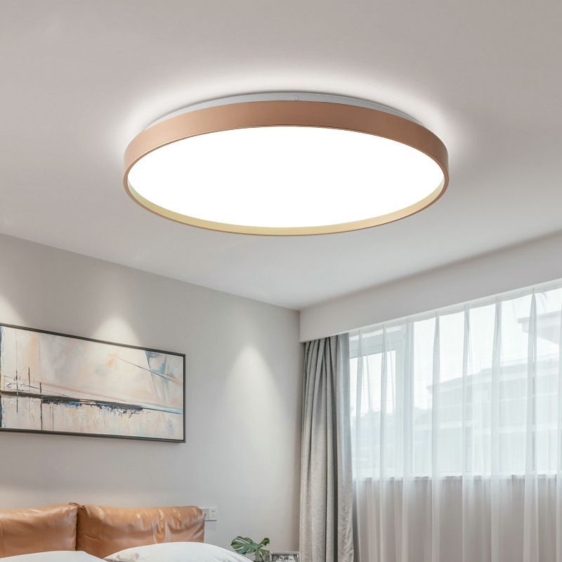 Quinn Round Flush Mount Ceiling Light in a modern interior