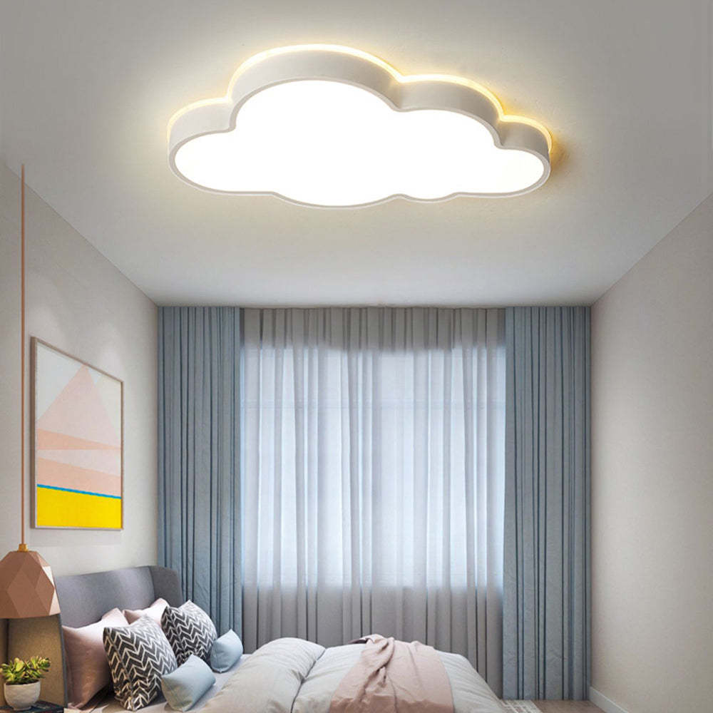 Cloud ceiling light in modern bedroom, flush mount