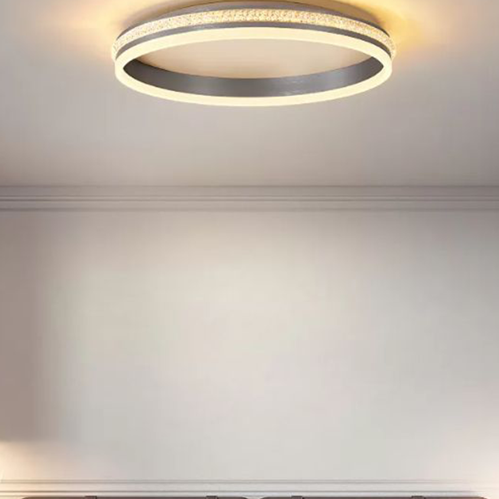 Modern Quinn Ring Flush Mount Ceiling Light in Bedroom