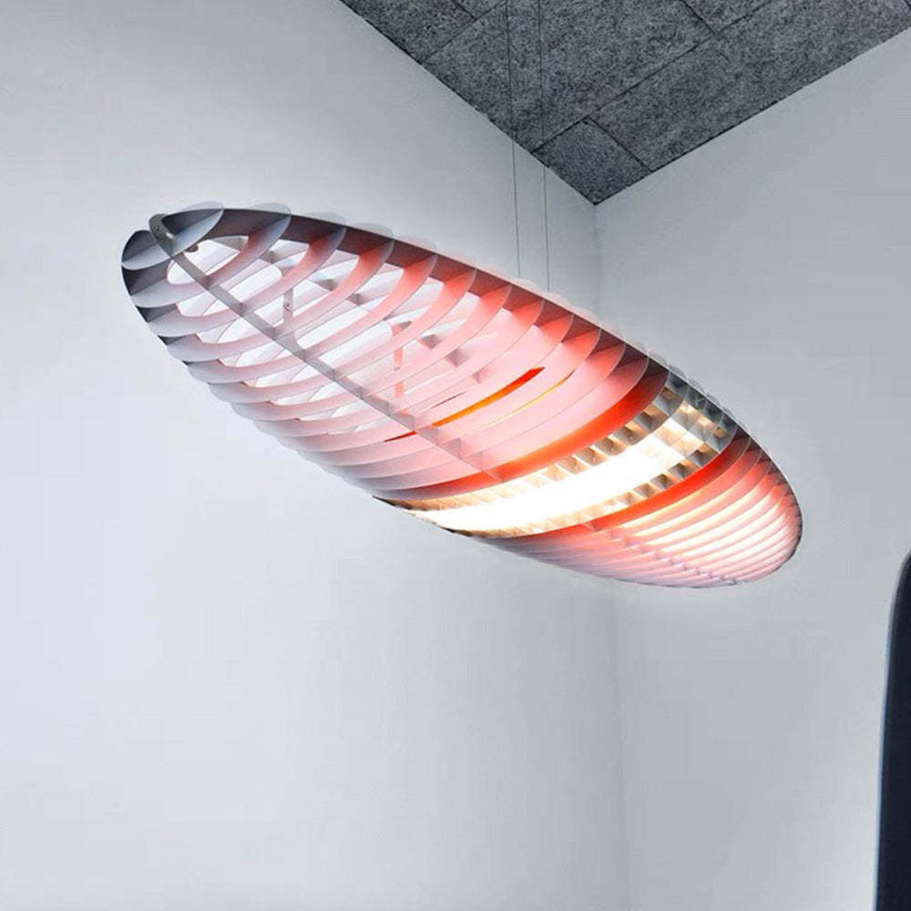 Eveline modern pendant light, red and white layered design, indoor lighting