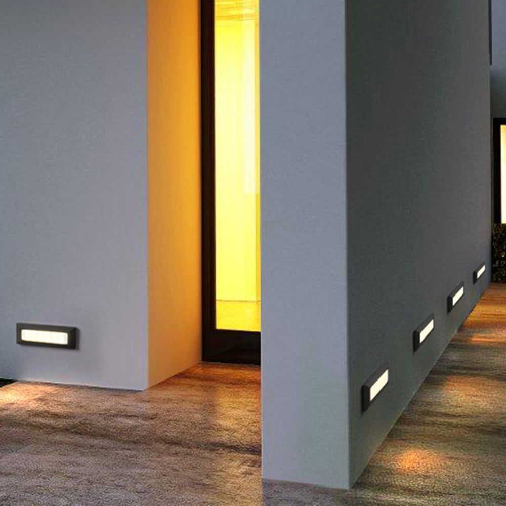 Orr Rectangular Step Lights illuminating outdoor space